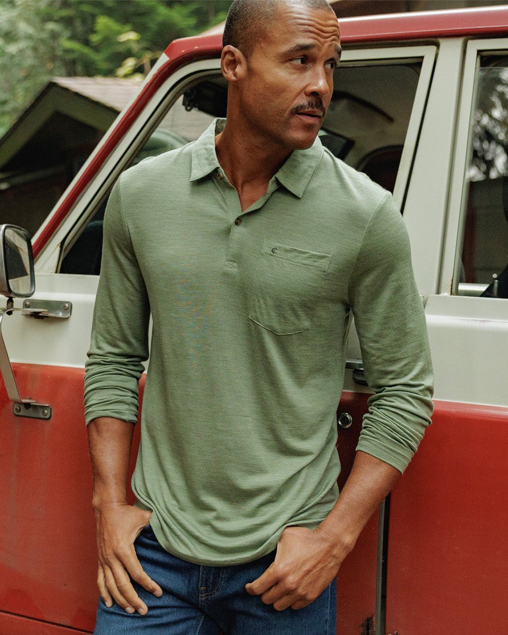 Criquet Dan Merino Long Sleeve Polo · view 1 of 4