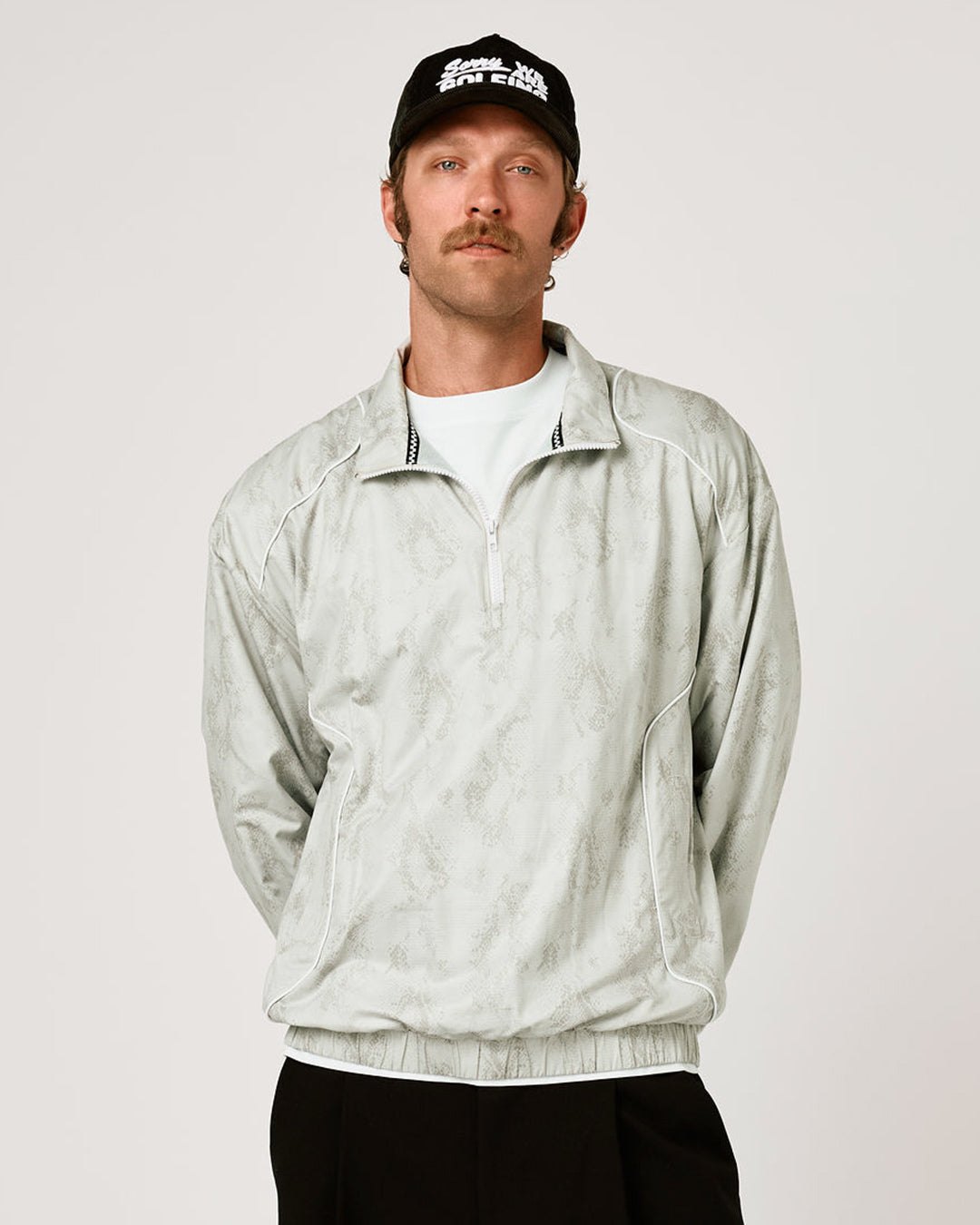 Devereux Piped Quarter Zip, Succulent Green · view 2 of 4