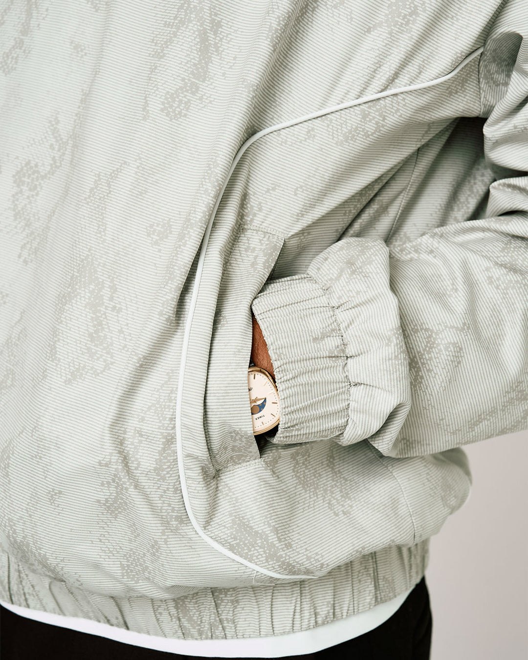 Devereux Piped Quarter Zip, Succulent Green · view 3 of 4