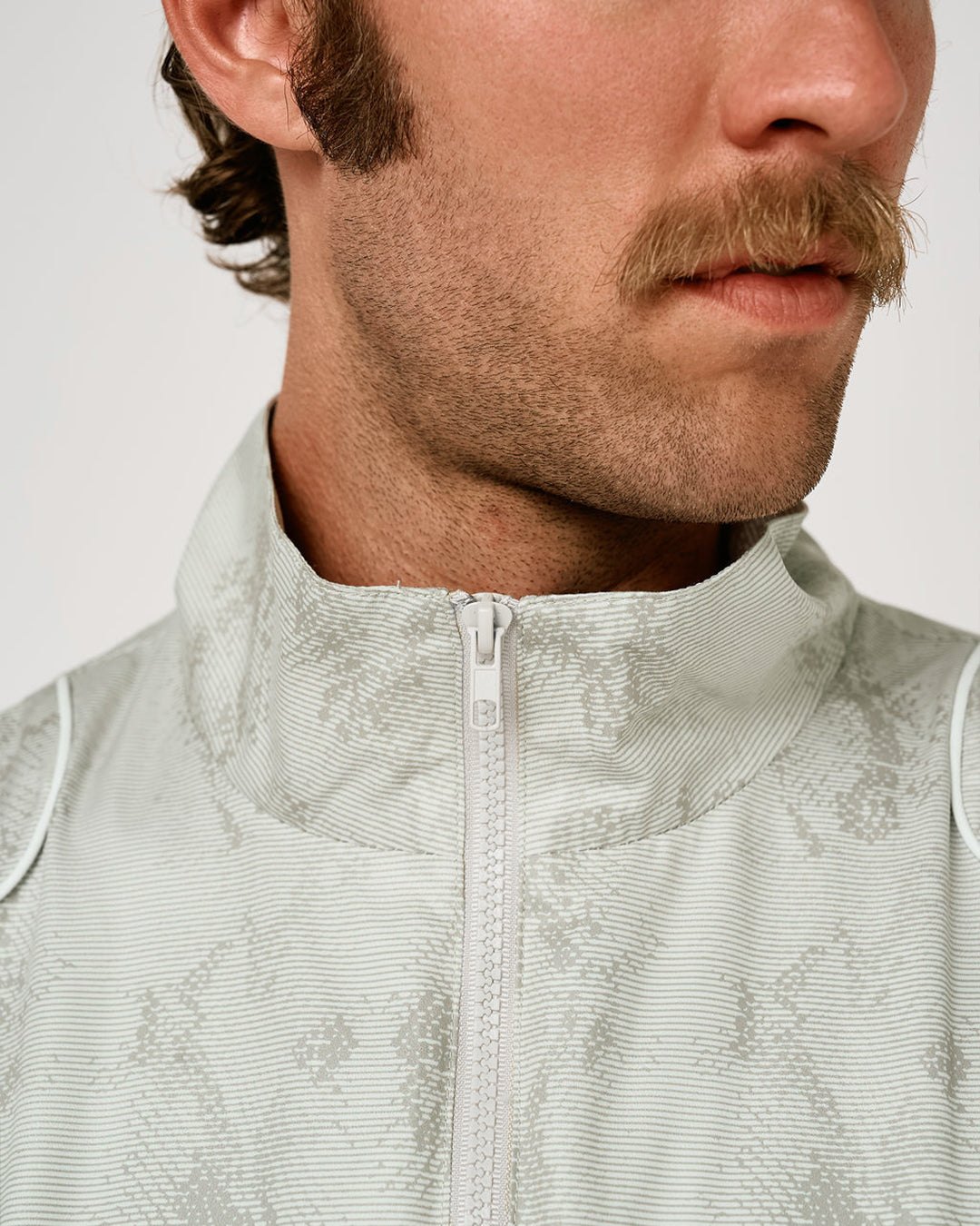 Devereux Piped Quarter Zip, Succulent Green · view 4 of 4