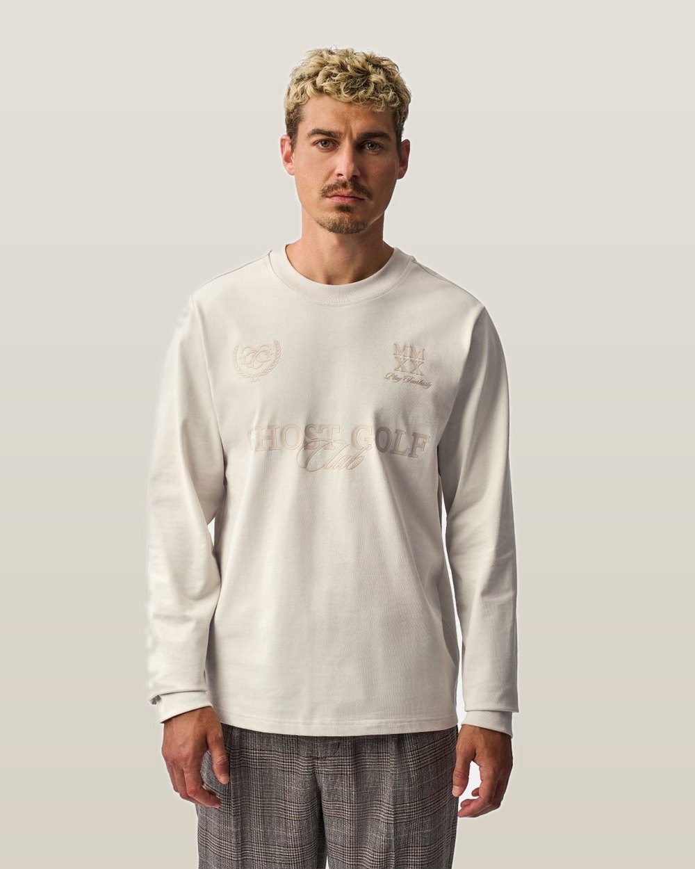 Ghost Golf Clubhouse Rebels GGC Long Sleeve T-Shirt, Bone · view 1 of 5