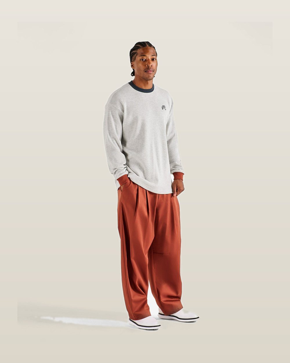 Malbon Golf Gorse Heritage Tee, Heather Oatmeal · view 3 of 5