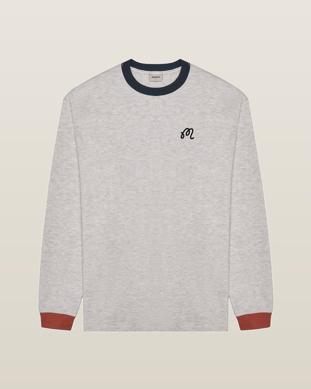 Malbon Golf Gorse Heritage Tee, Heather Oatmeal · view 4 of 5