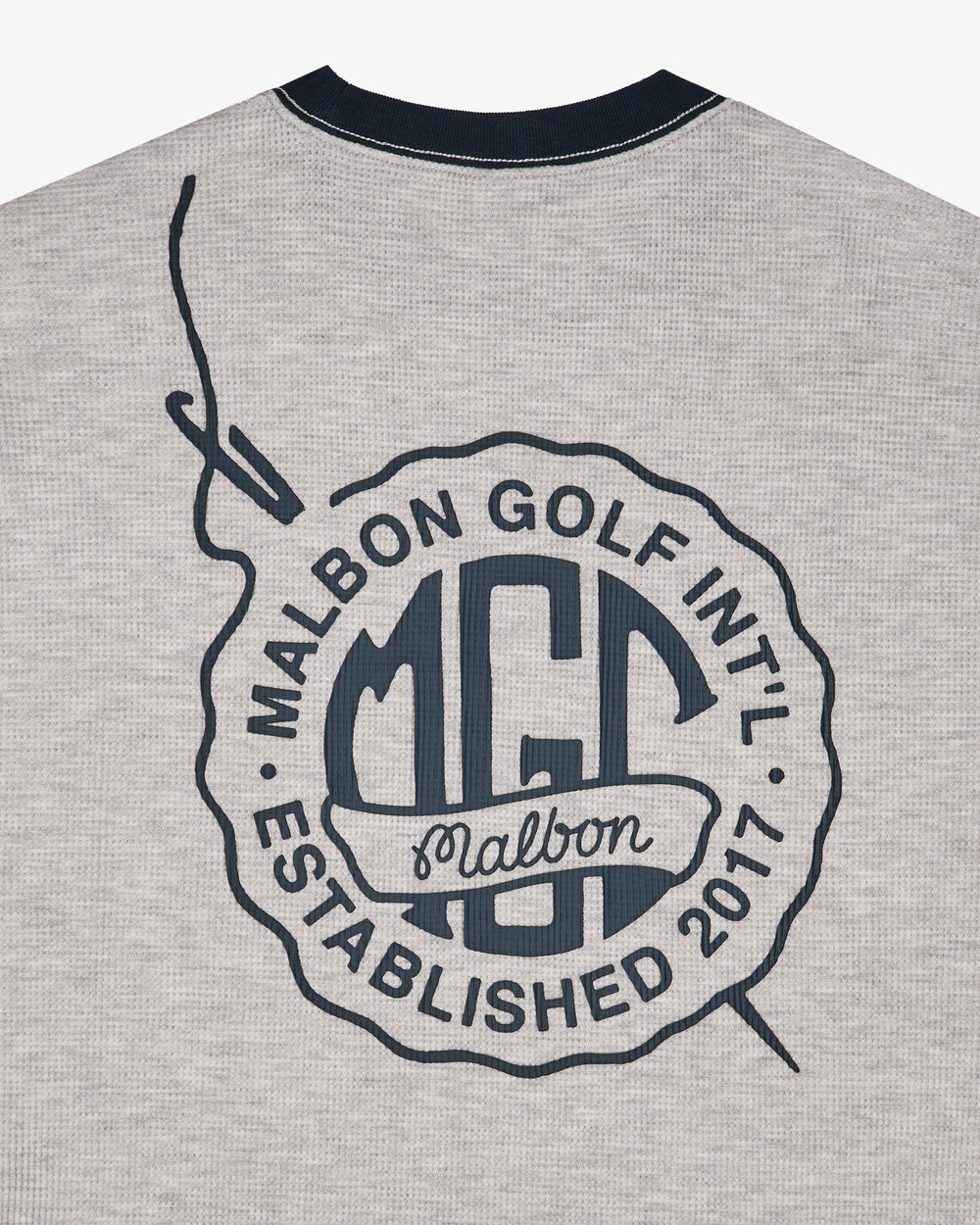 Malbon Golf Gorse Heritage Tee, Heather Oatmeal · view 5 of 5