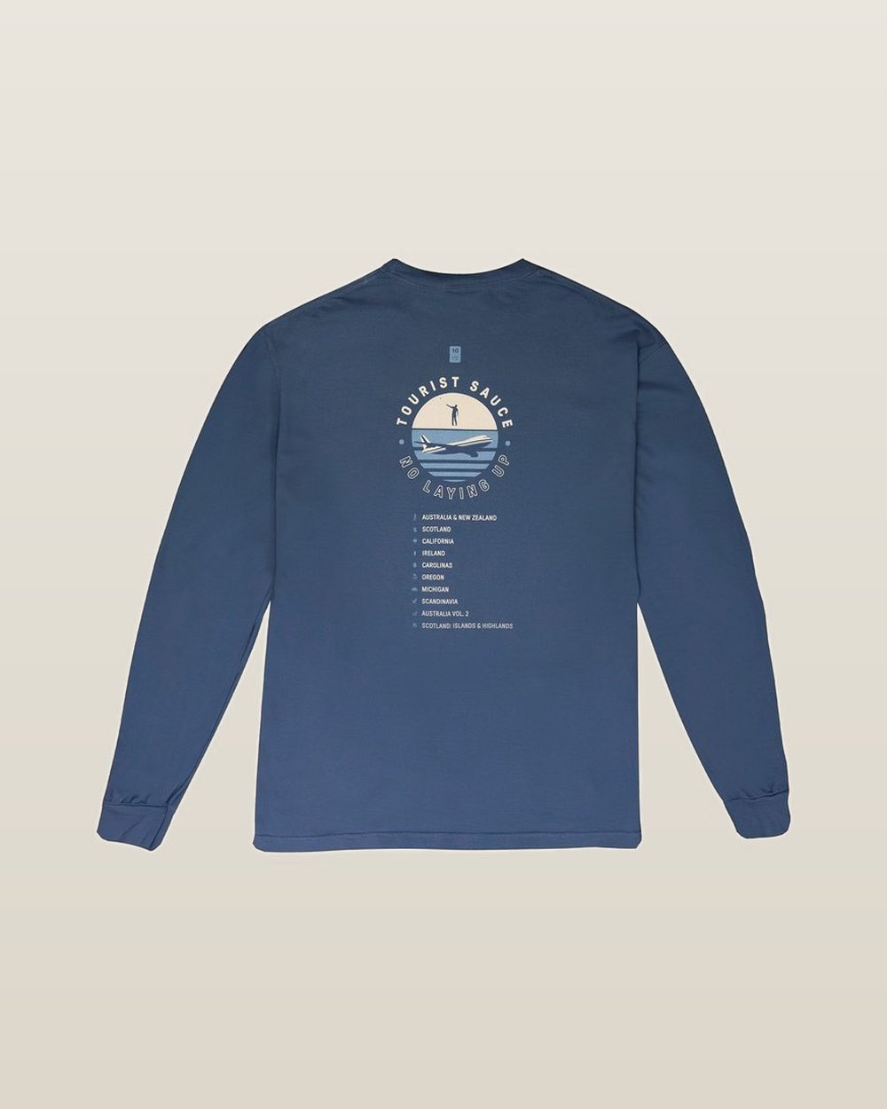 No Laying Up 10 Years of Tourist Sauce Long Sleeve T-Shirt, Midnight · view 2 of 4
