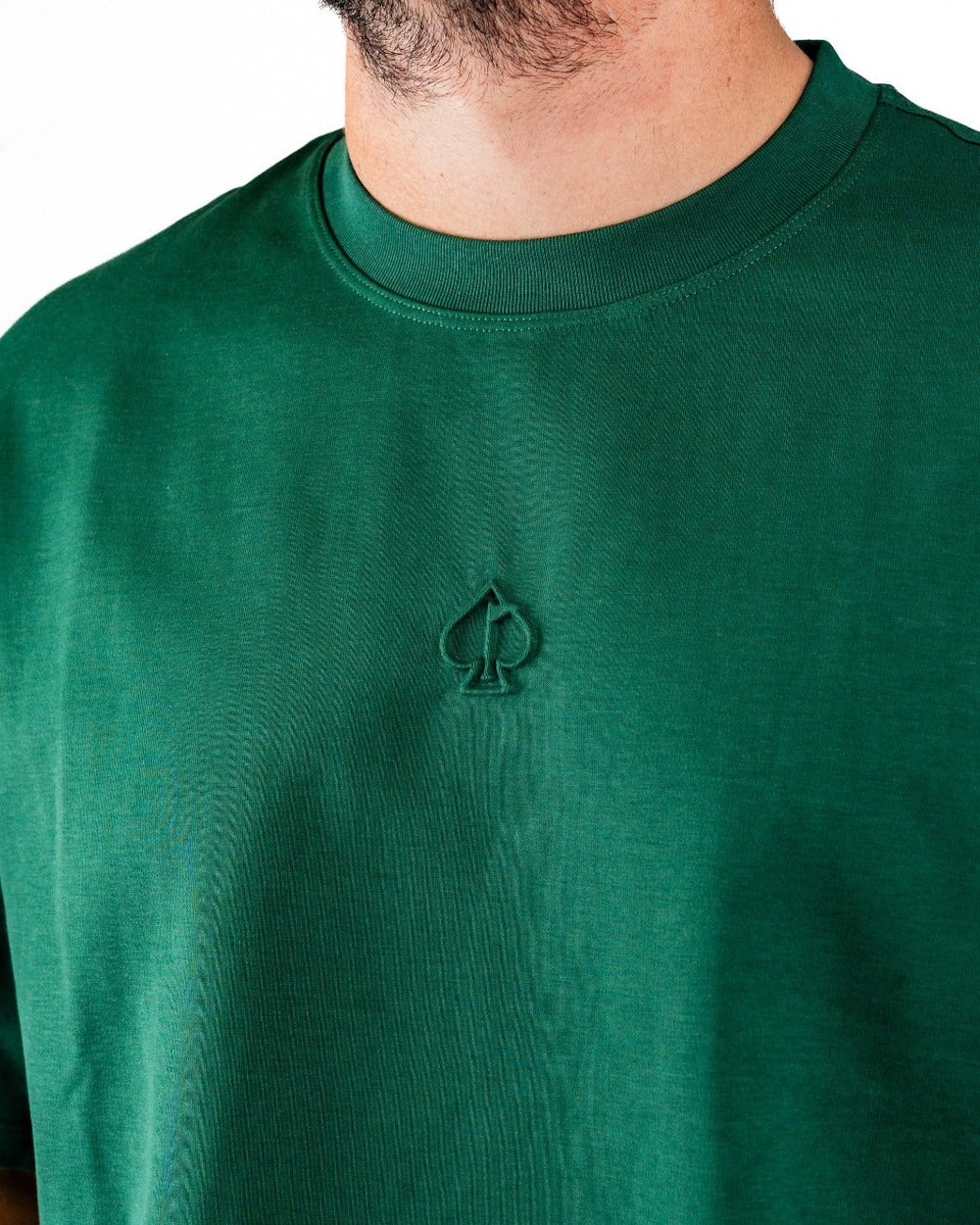 Pins & Aces Embossed Spade Tee Shirt, Forrest · view 2 of 5