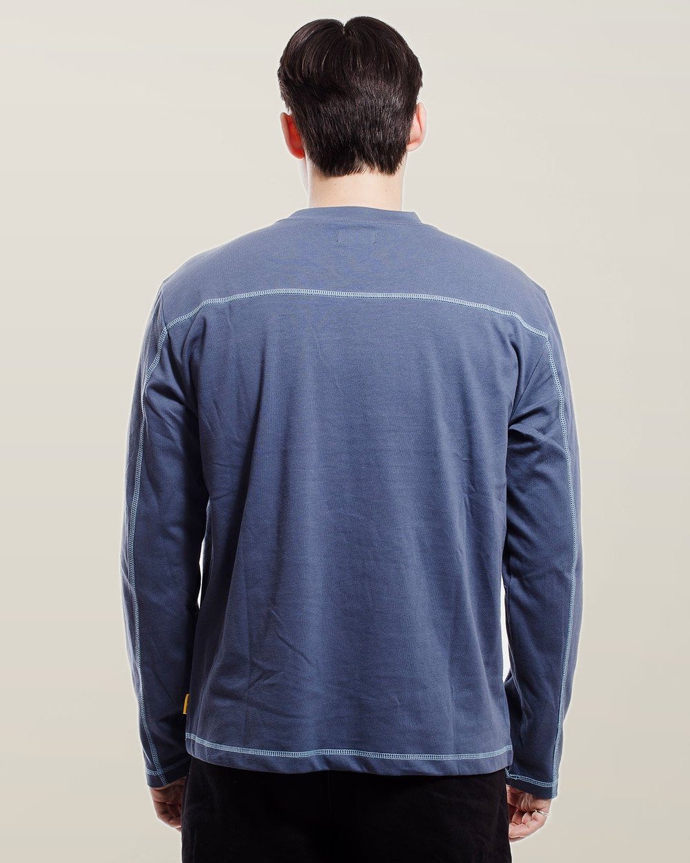 SLICE TOWN Long Sleeve Tee, Dusty Cobalt · view 4 of 4