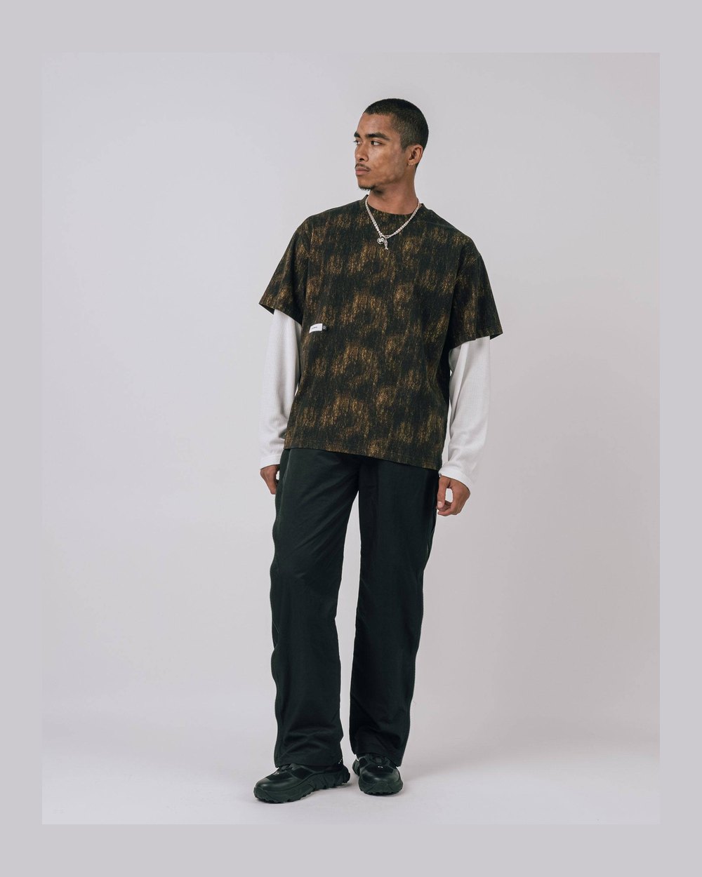 Students Golf Laurence L/S Layered T-Shirt, Camo · view 4 of 5