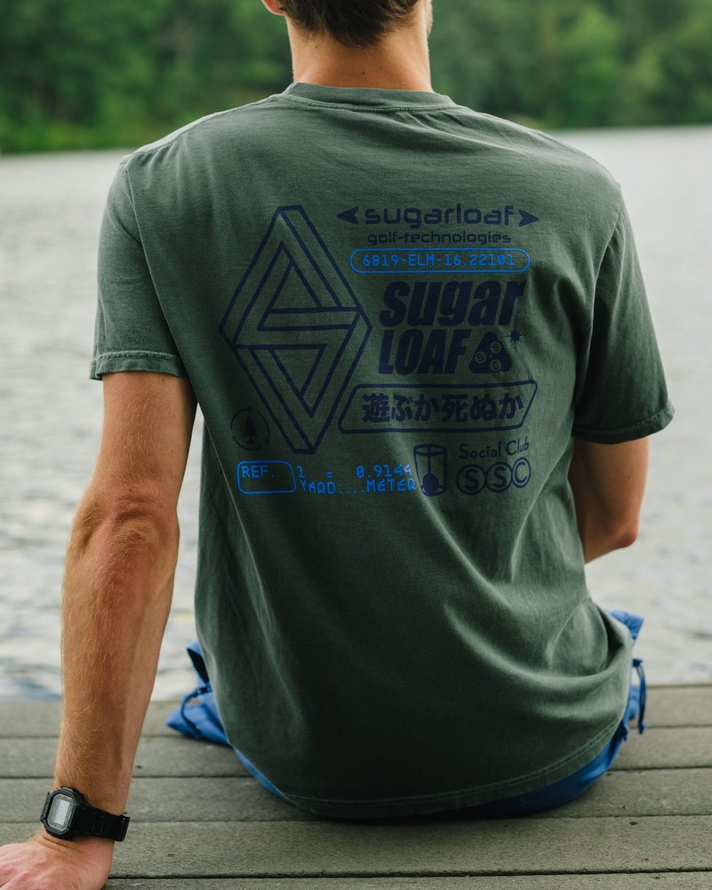Sugarloaf Social Club Golf Technologies T-Shirt, Blue Spruce · view 1 of 4