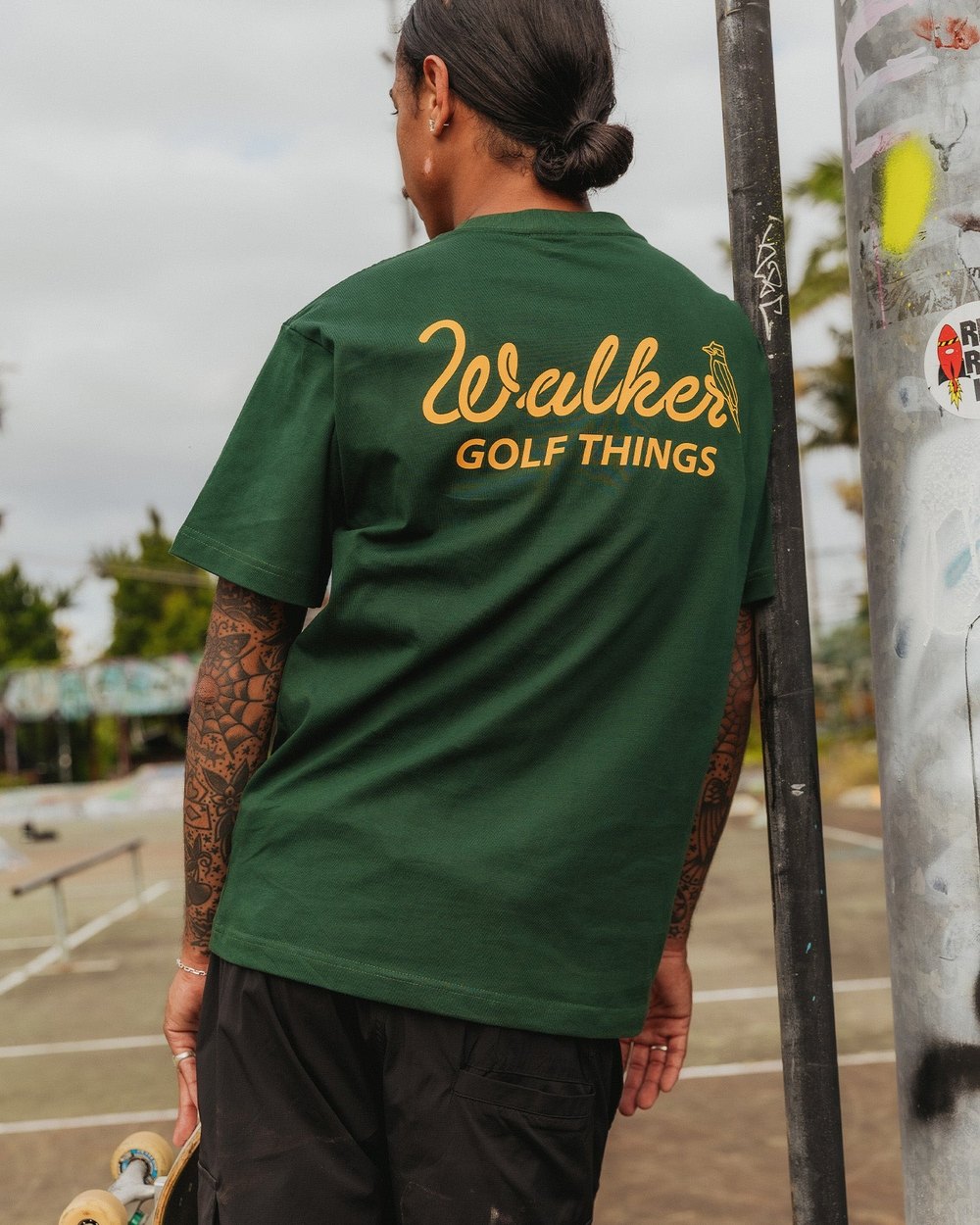 Walker Golf Things Cursive T-Shirt, Forest · view 2 of 5