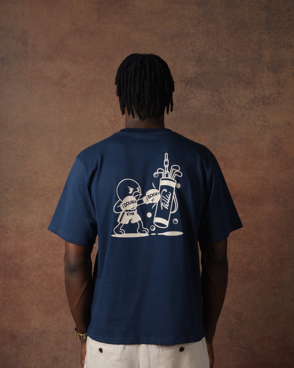 Fella Golf Double Bogey Boxer T-Shirt, Deep Navy · view 1 of 5