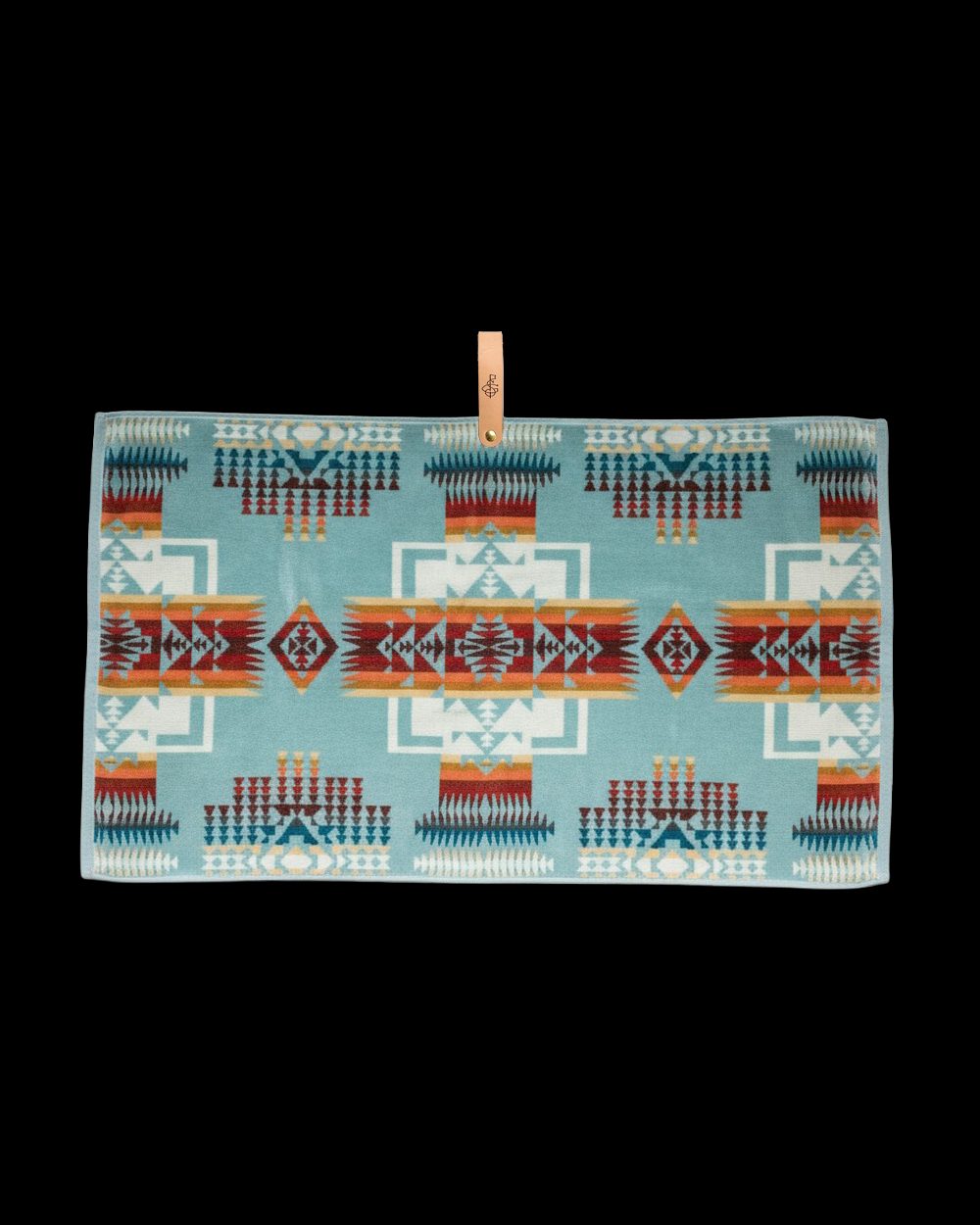 Seamus Chief Joseph Aqua Jacquard Towel · view 1 of 2