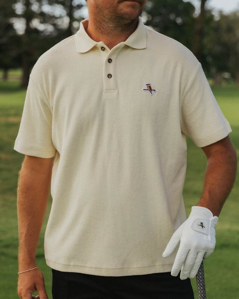 Walker Golf Kooka Terry Polo Cream · view 4 of 4