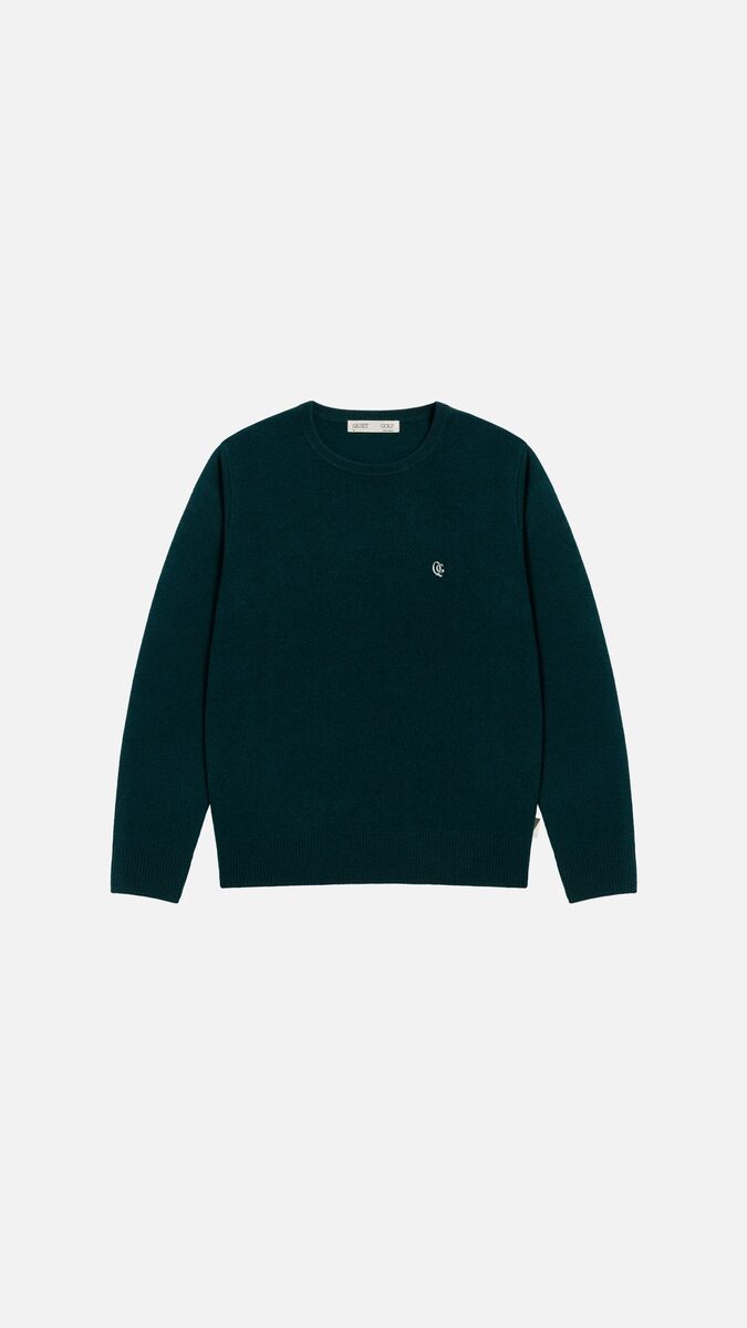 Quiet Golf Montecito Cashmere Sweater in Pine