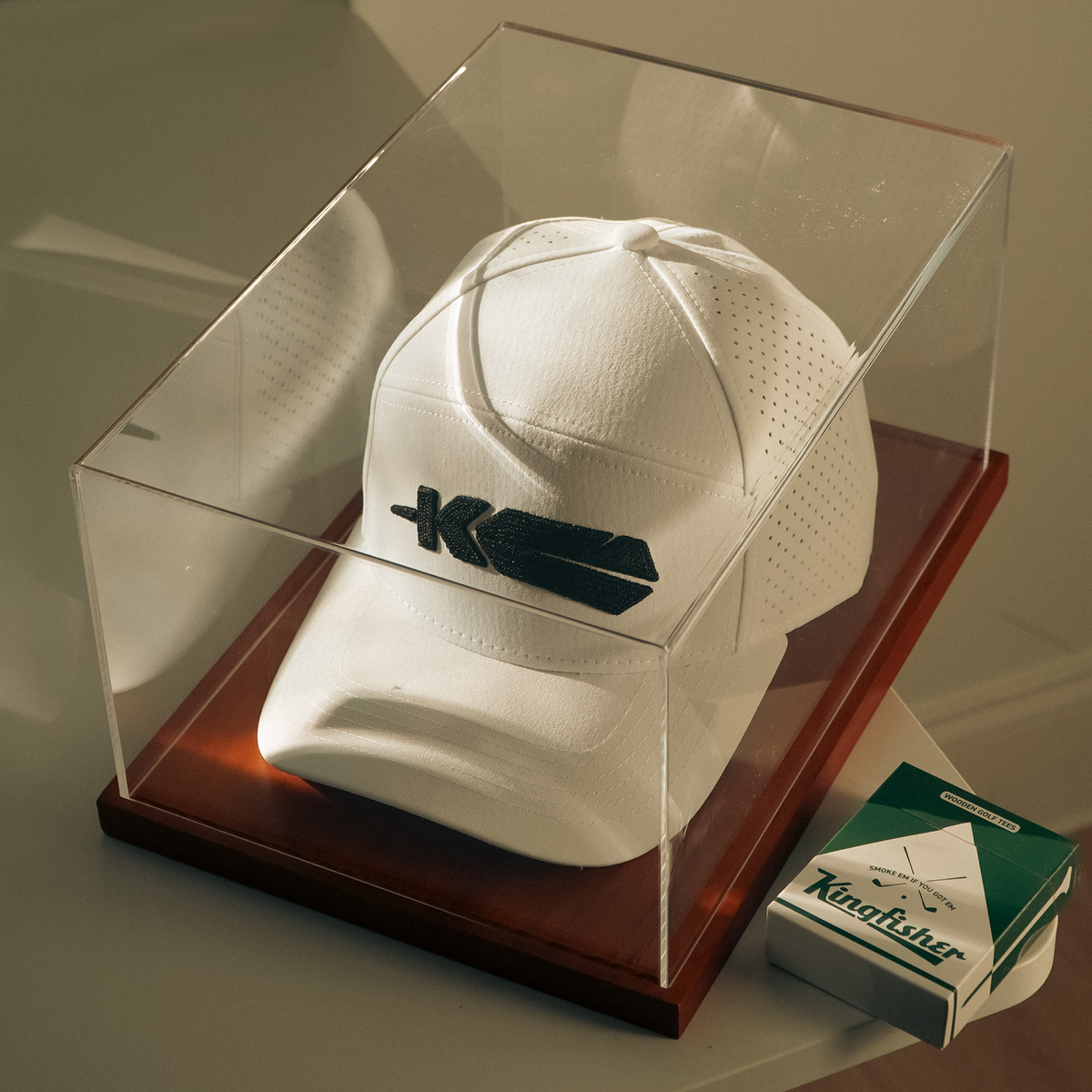 Kingfisher Golf Logo Golfer Cap