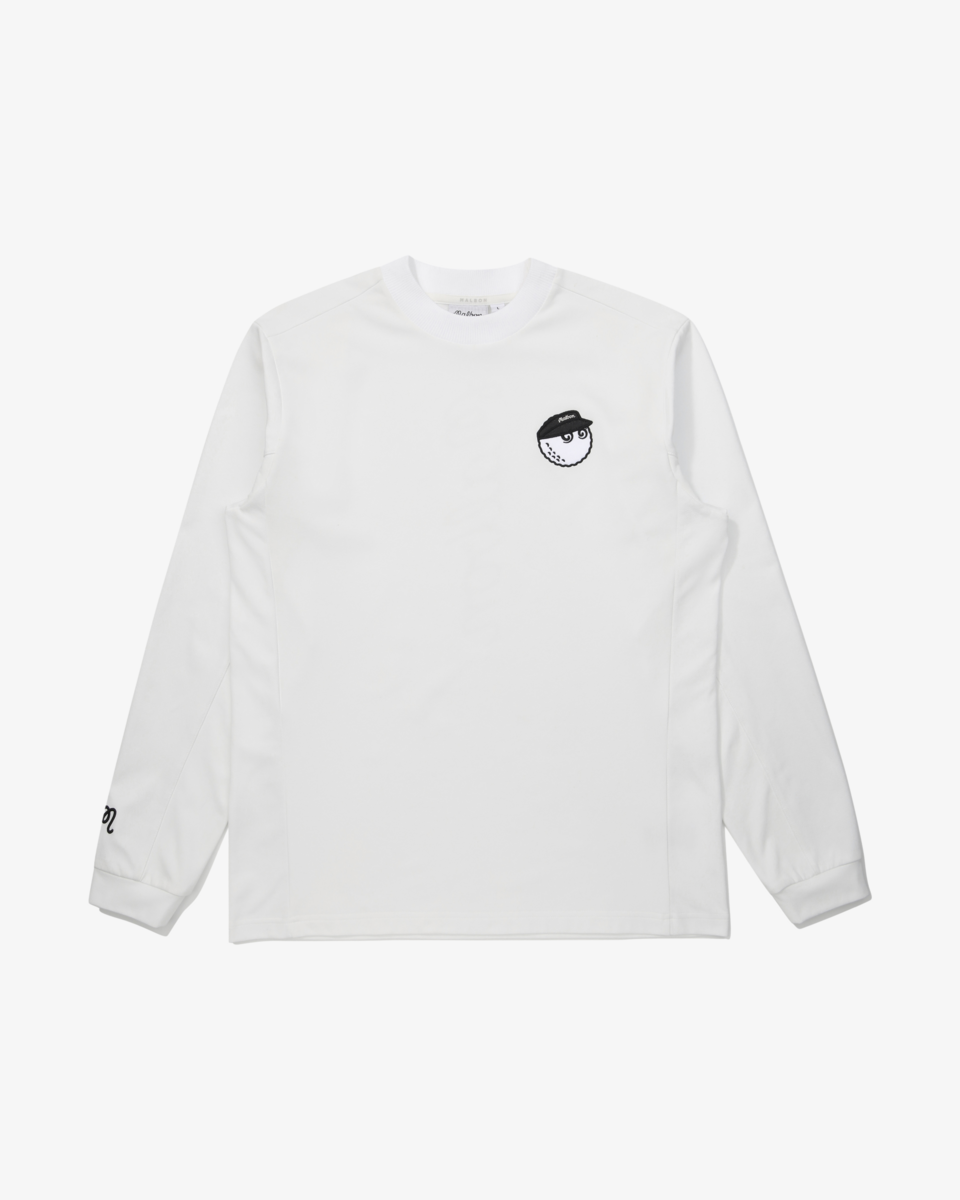 Malbon Golf Studio Seoul Panelled Mock Neck Off White