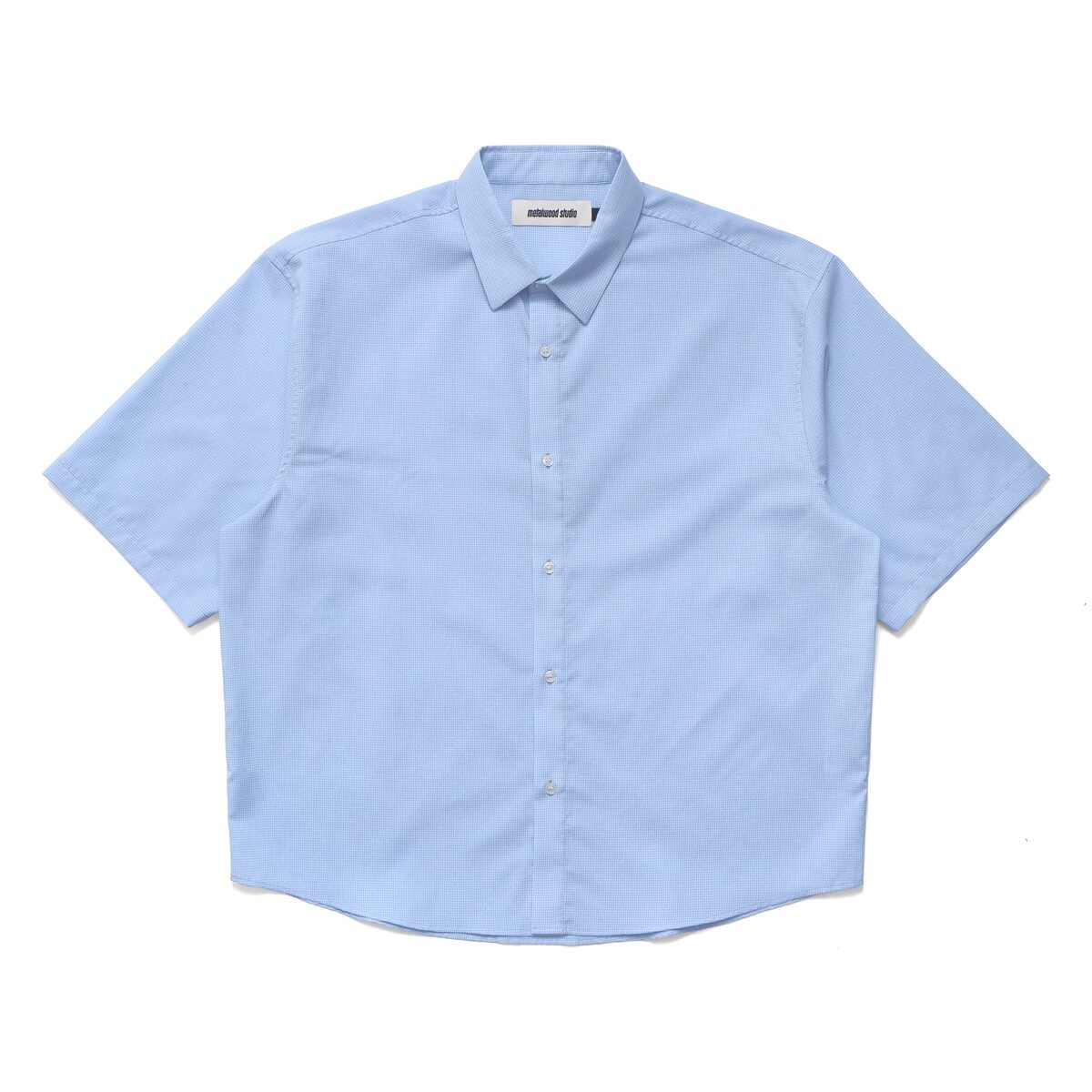 Metalwood Studio — Micro Grid Button Up in Sky