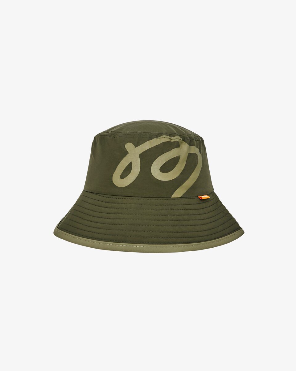 Malbon Ripstop Bucket Hat — Dark Olive