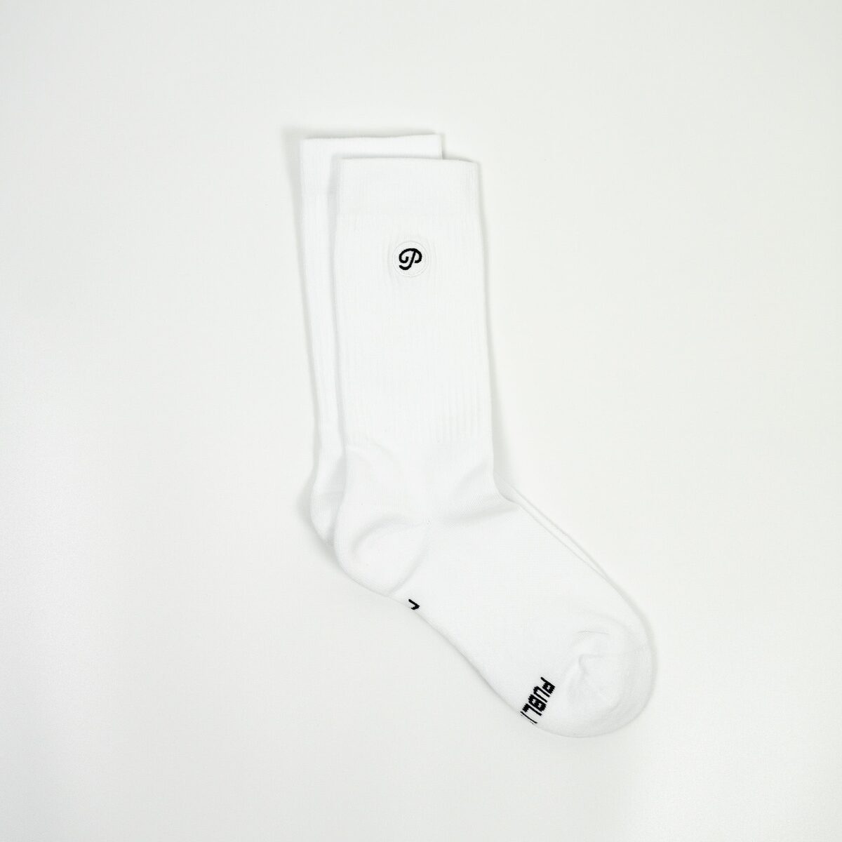 Public Drip — Crew Sock White