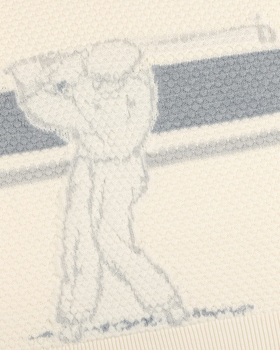 ALD Golf Clubhouse Sweater intarsia detail