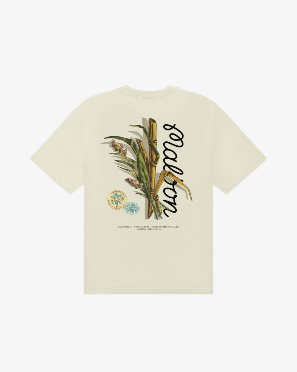 Malbon Golf Bermuda Origin Tee Cream