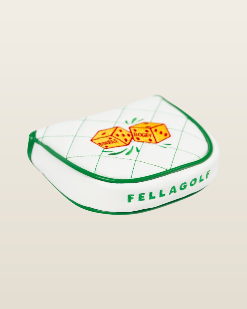 Fella Golf Double Bogey Dice Mallet Headcover White PU leather · view 1 of 4