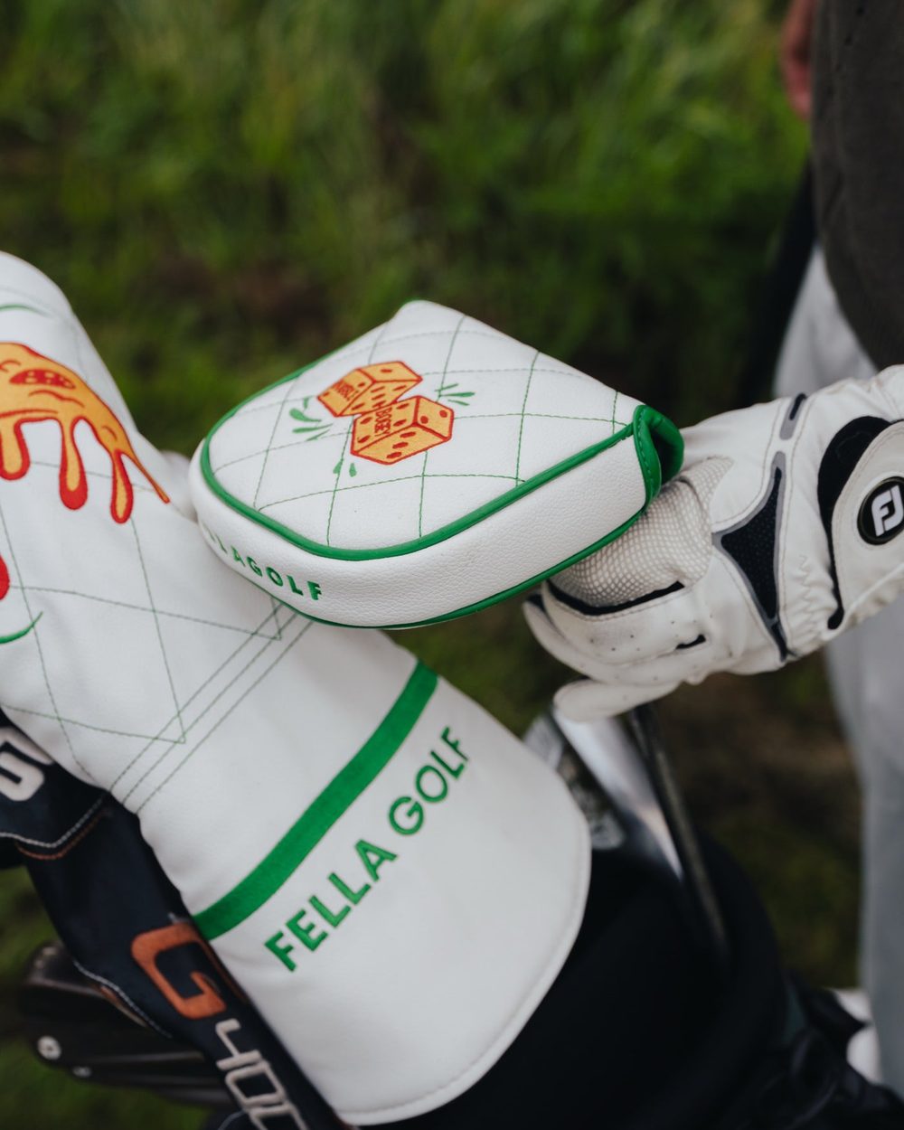 Fella Golf Double Bogey Dice Mallet Headcover White PU leather · view 2 of 4