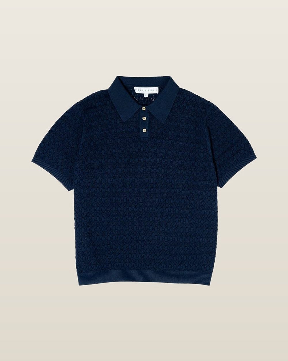Fella Golf Lionel Knitted Polo Navy · view 1 of 4