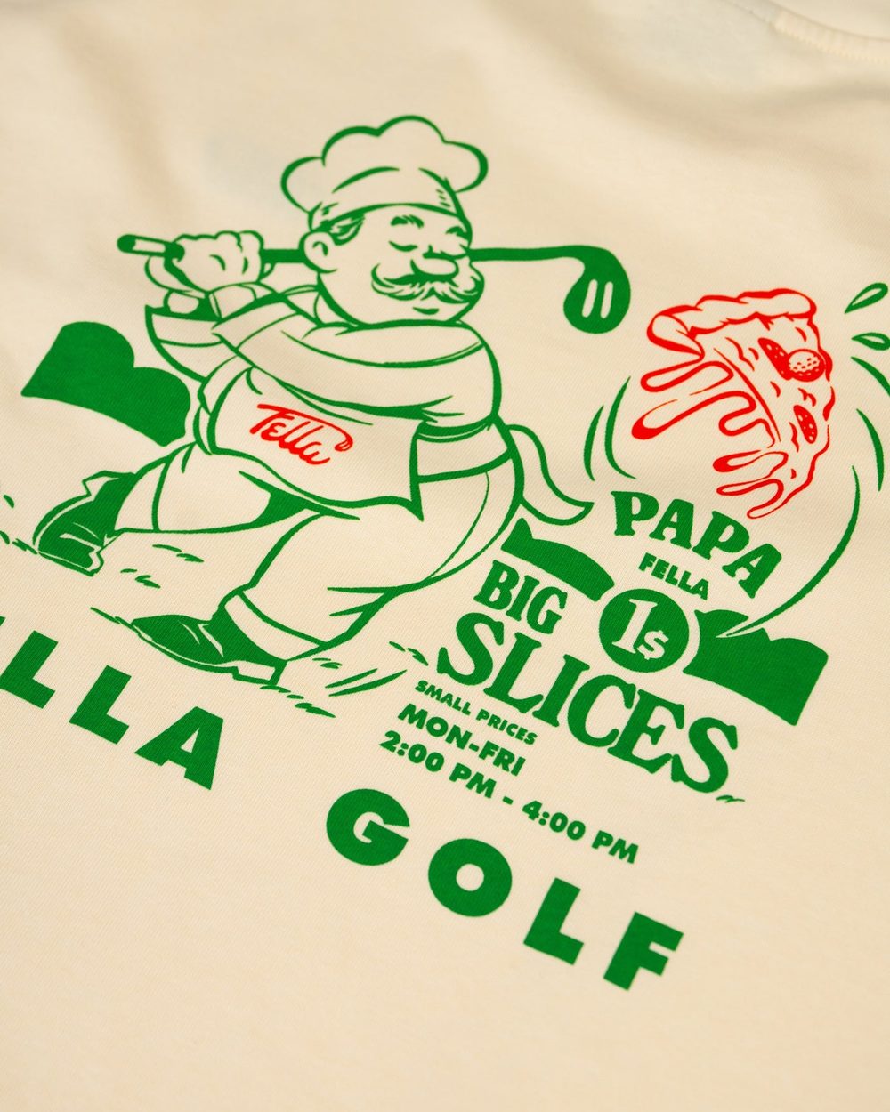 Fella Golf Papa Fella Pizza Tee Butter · view 4 of 4