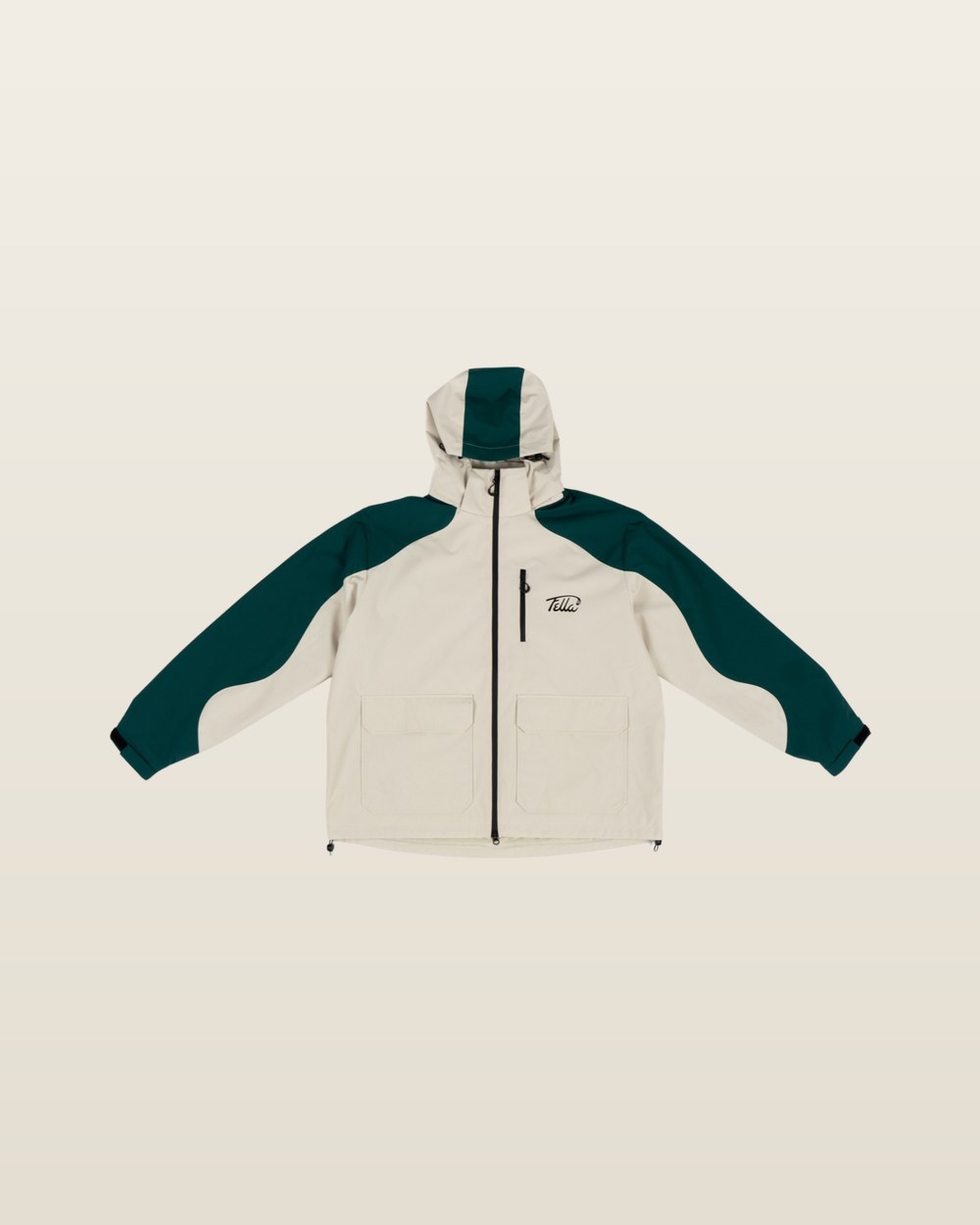 Fella Golf Panel Tech Jacket Green and off-white · view 1 of 4