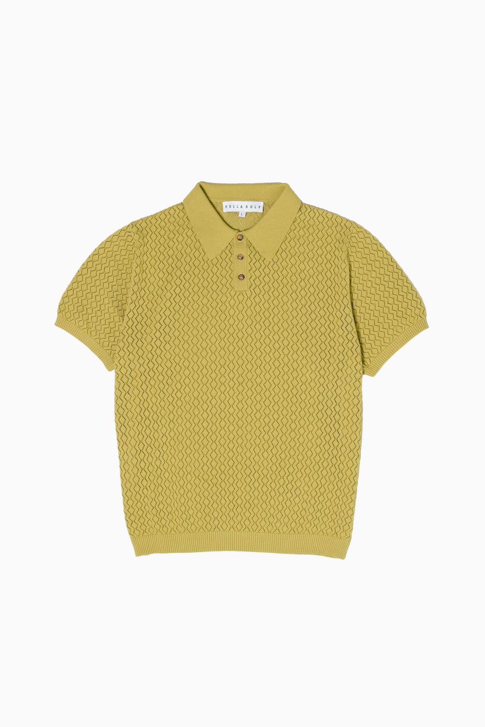 Fella Golf — Lionel Chartreuse Knitted Polo