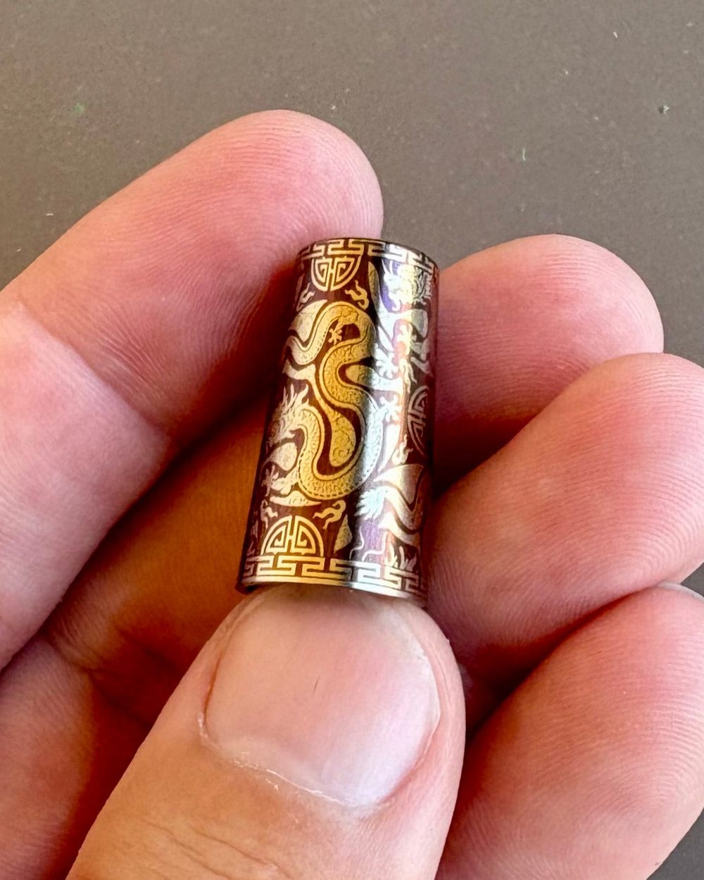 BB&F Co Red & Gold Fei Long (Ti) ferrule &middot; view 1 of 4