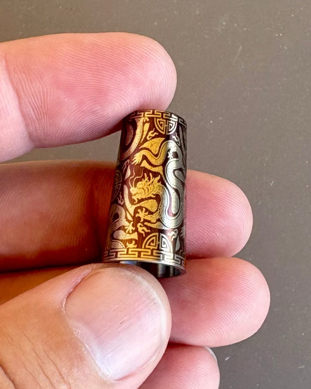 BB&F Co Red & Gold Fei Long (Ti) ferrule &middot; view 2 of 4