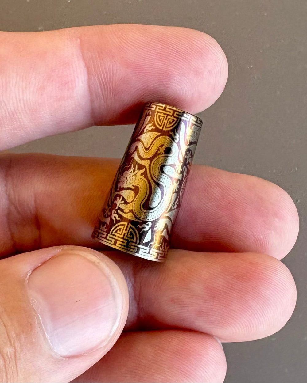 BB&F Co Red & Gold Fei Long (Ti) ferrule &middot; view 4 of 4