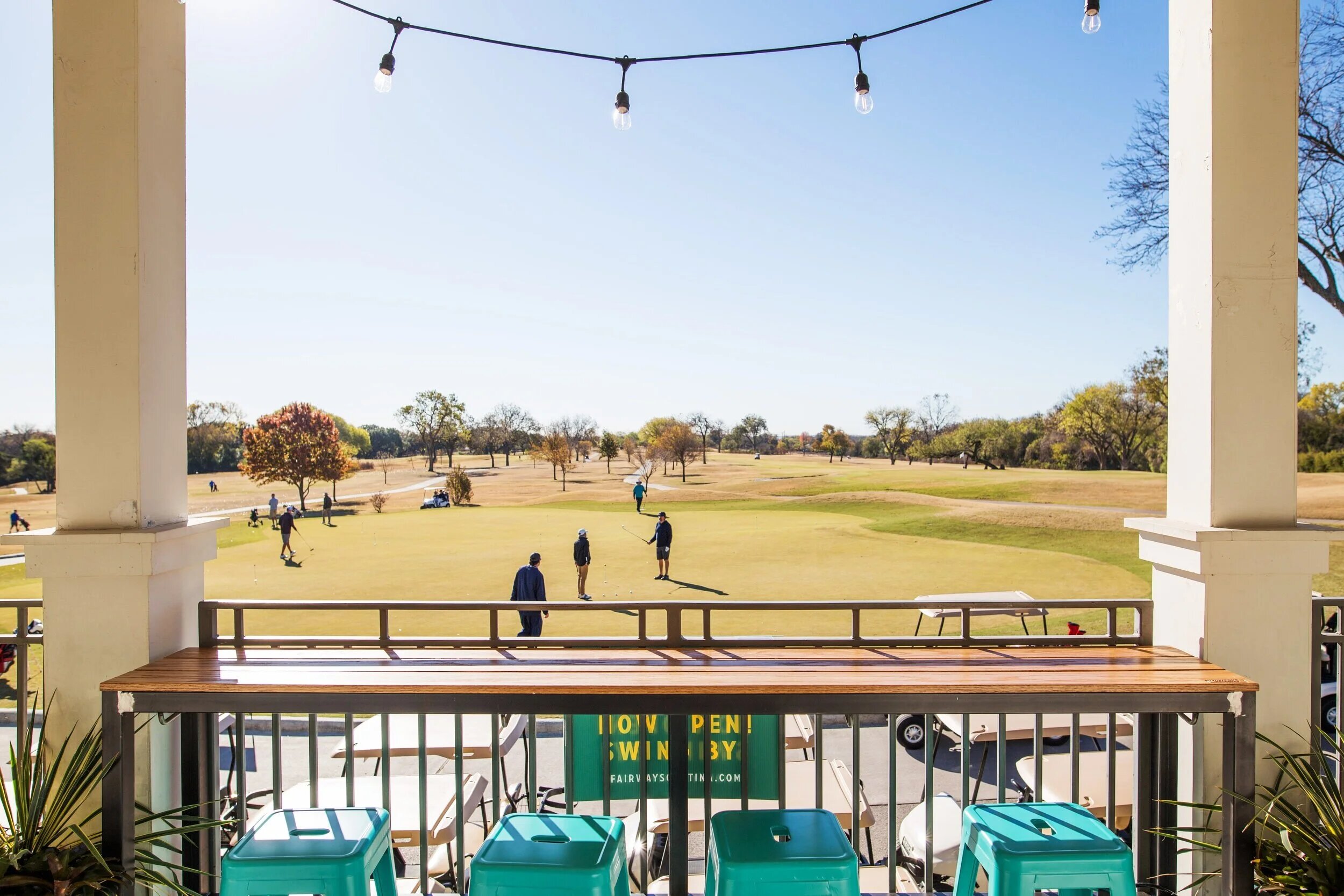 Hot dogs and snack bar food at a golf course turn counter