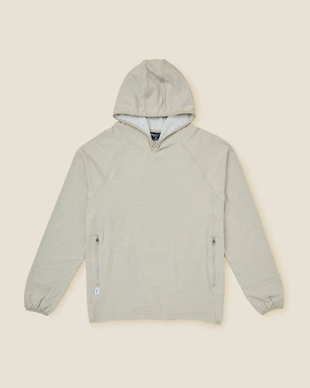 Sugarloaf Social Club Grid Tech Hoody, Oatmeal · view 3 of 5