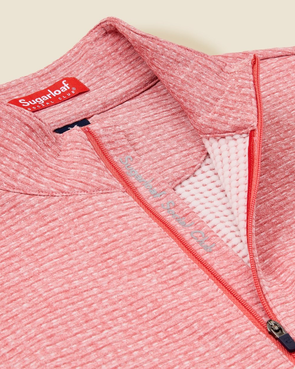 Sugarloaf Social Club Grid Quarter-Zip, Nantucket Red · view 3 of 3