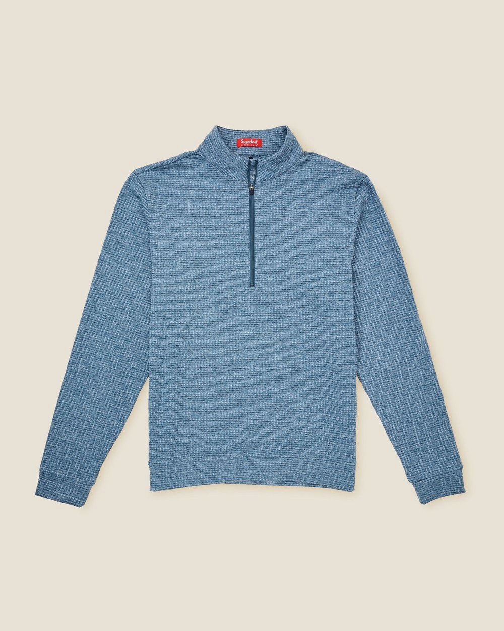 Sugarloaf Social Club Grid Quarter-Zip, Heather Blue · view 3 of 5