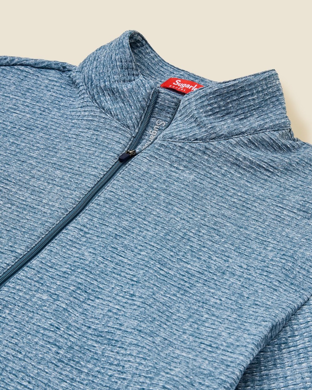 Sugarloaf Social Club Grid Quarter-Zip, Heather Blue · view 4 of 5
