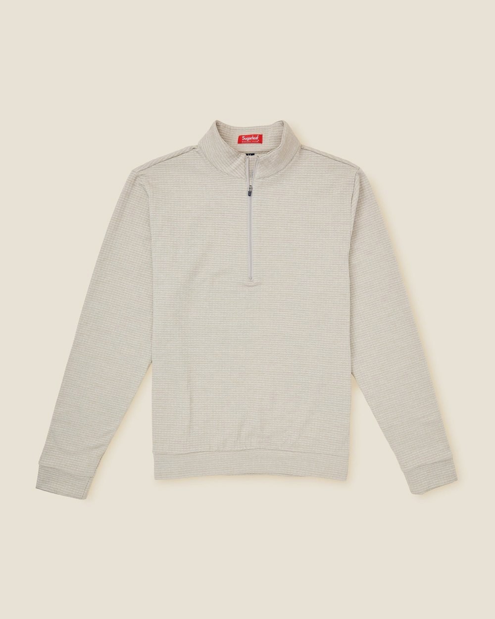 Sugarloaf Social Club Grid Quarter-Zip, Oatmeal · view 2 of 4
