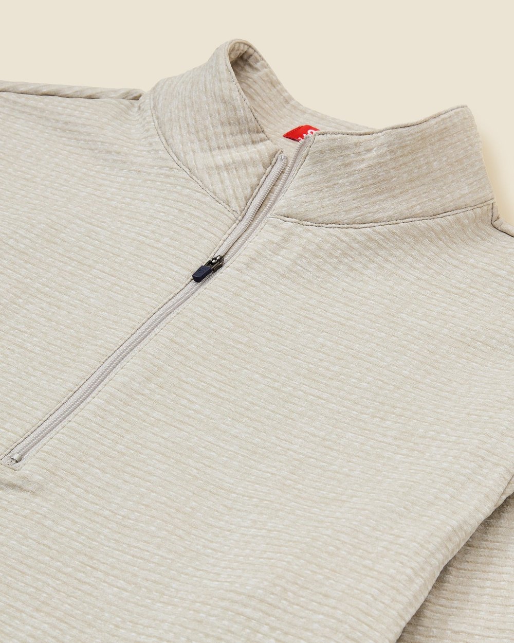 Sugarloaf Social Club Grid Quarter-Zip, Oatmeal · view 3 of 4