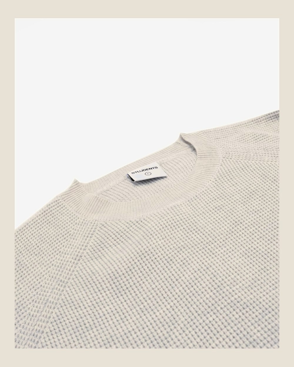 Students Irvine Waffle Knit Crew Sweater, Tan · view 5 of 5