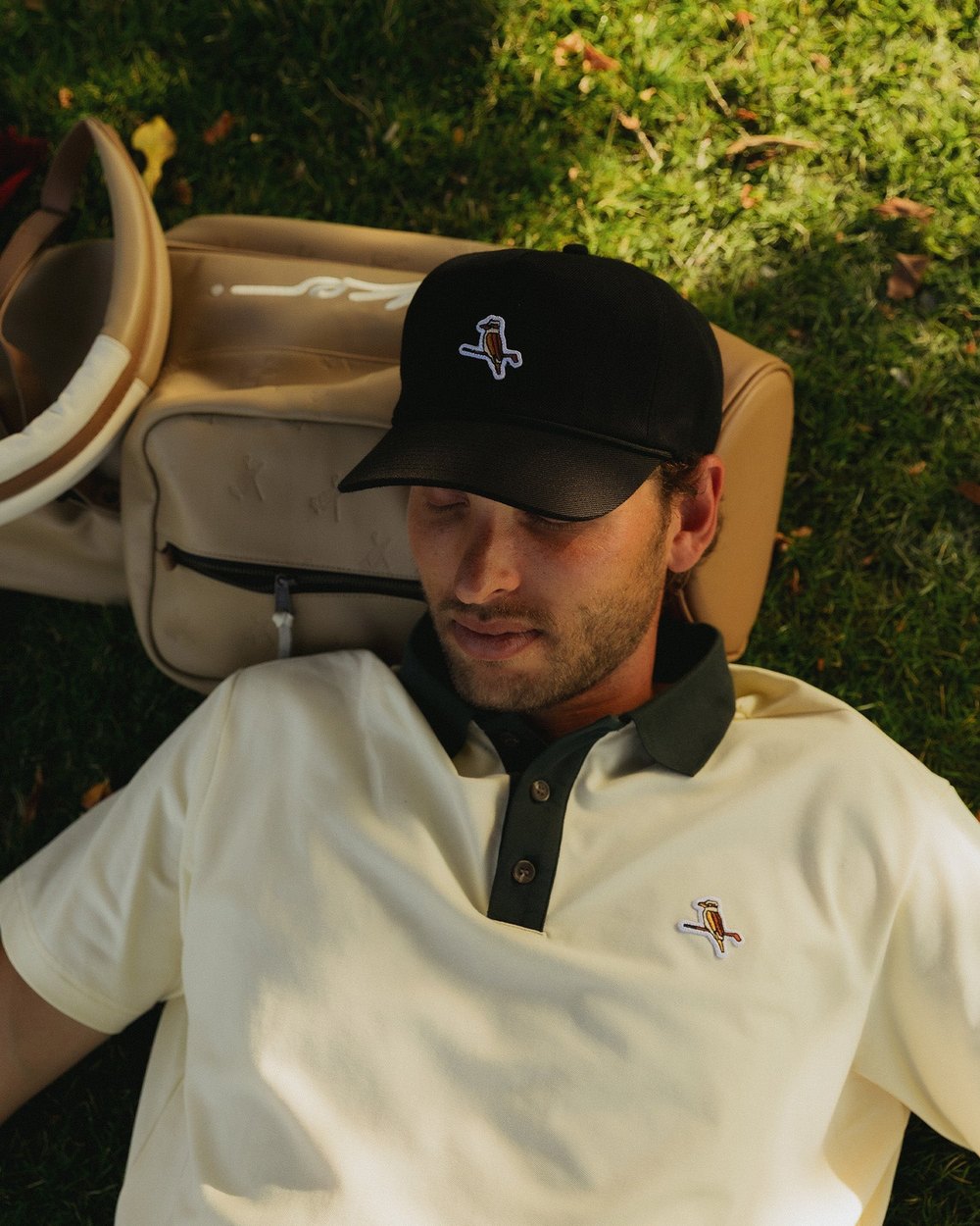 Walker Golf Things Kooka Two-Tone Polo, Lemon / Green · view 2 of 5