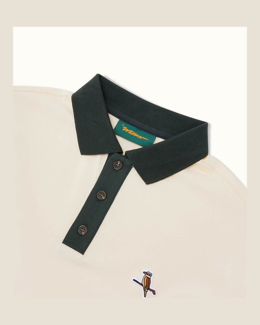 Walker Golf Things Kooka Two-Tone Polo, Lemon / Green · view 4 of 5
