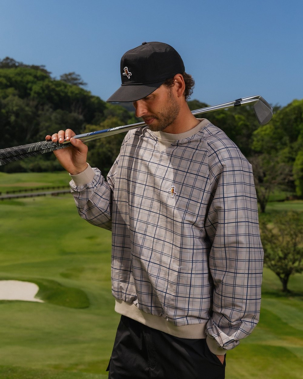 Walker Golf Things Kooka Windbreaker, Sand / Navy · view 5 of 5