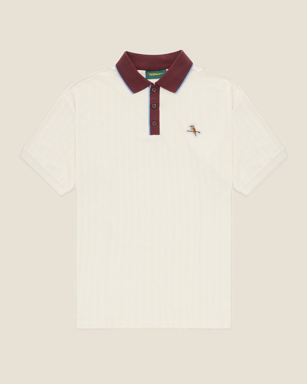 Walker Golf Things Vacation Terry Polo, Cream / Choc · view 3 of 5
