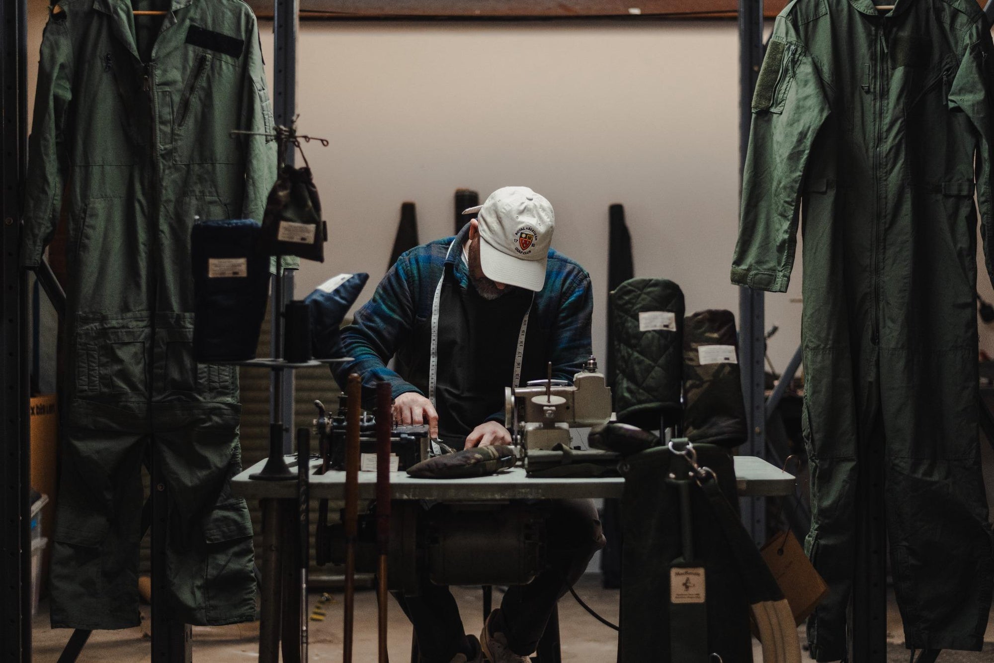 Inside Fyfe&rsquo;s cut-and-sew workshop during production of the Drop Zone collection