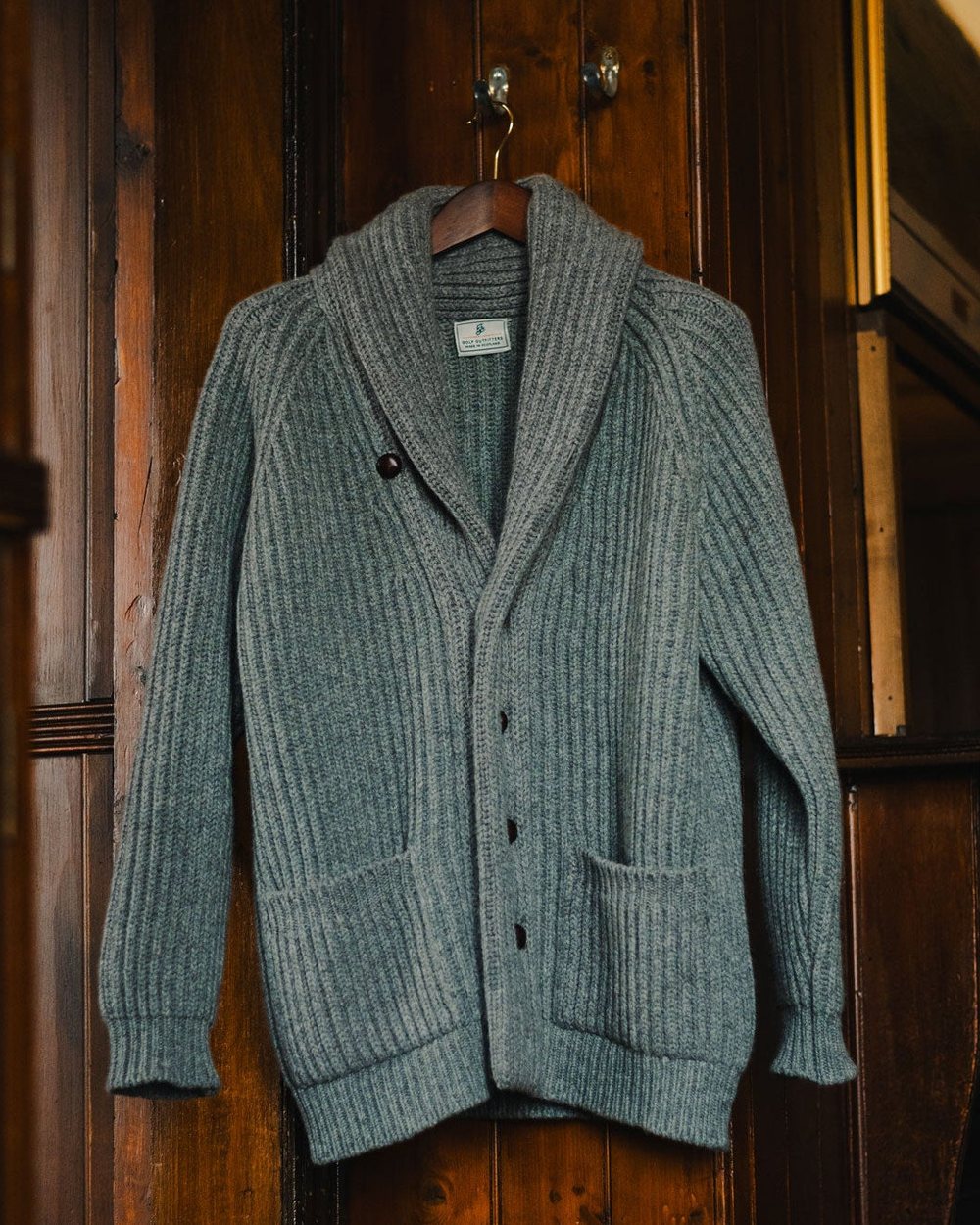 Fyfe Golf The Clubhouse Shawl Cardigan, Flannel Grey · view 1 of 4