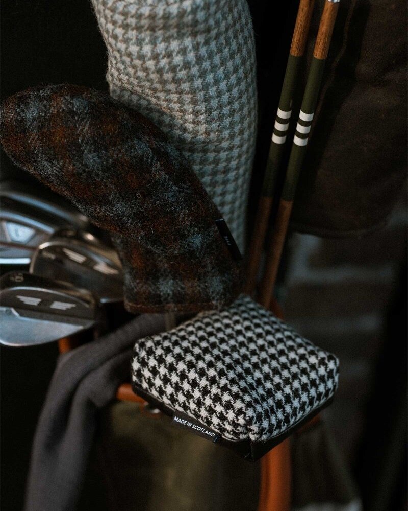 Fyfe Golf Black Grouse Harris Tweed and Leather Mallet Putter Cover · view 3 of 3