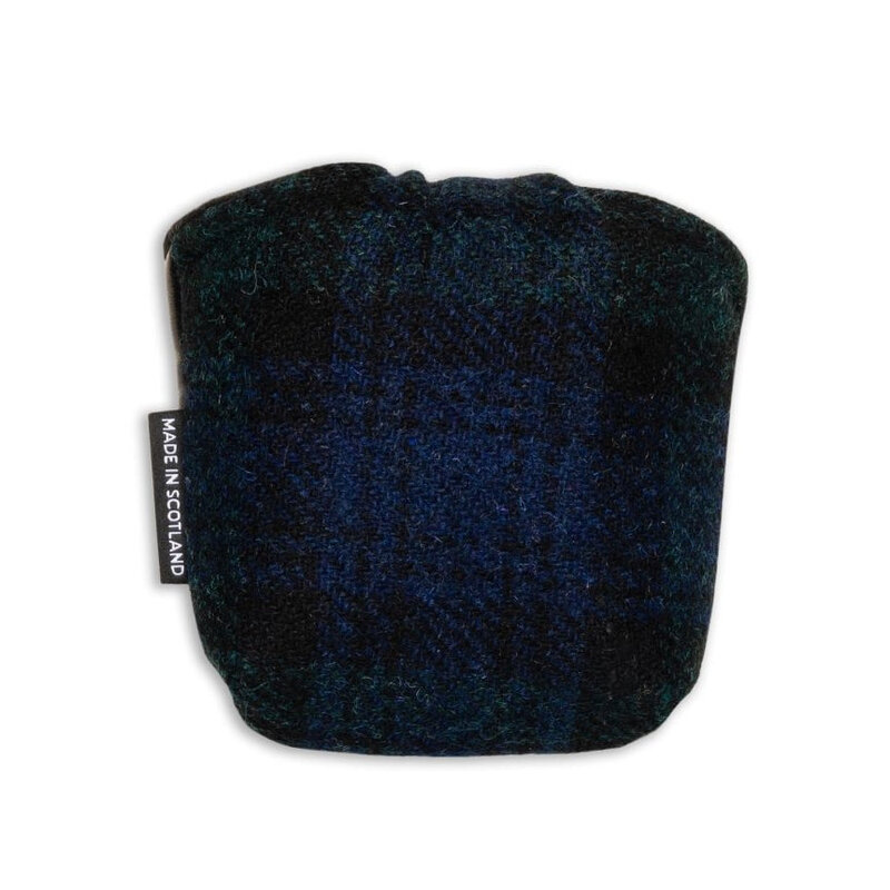 Fyfe Golf Blackwatch Harris Tweed and Leather Mallet Putter Cover